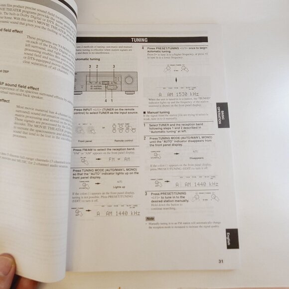 Yamaha HTR-5730 AV Receiver Owner's Manual - Picture 4 of 6